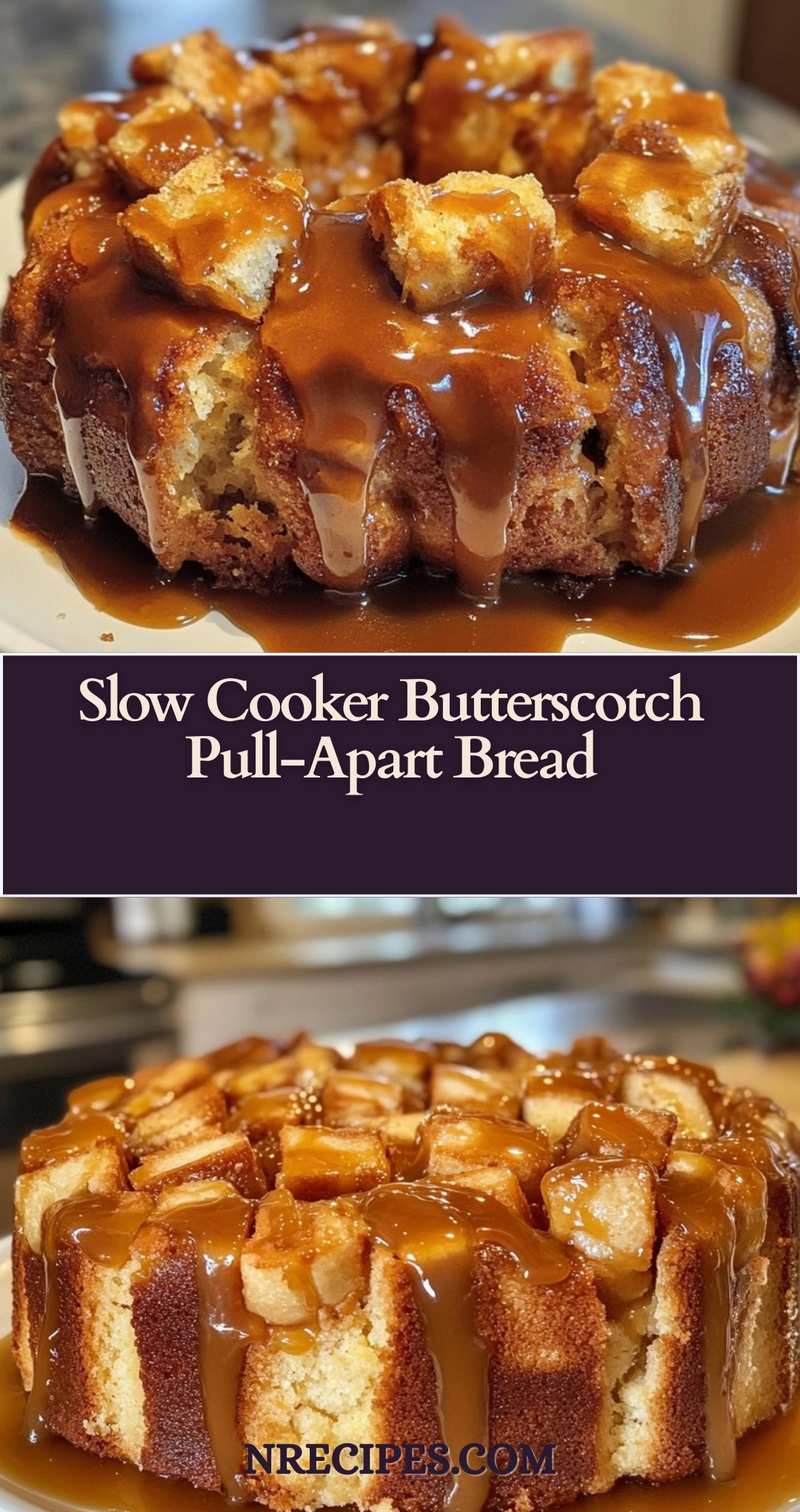 Slow Cooker Butterscotch Pull-Apart Bread