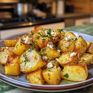 Greek Feta Roast Potatoes